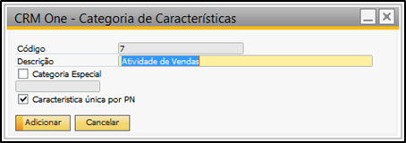 Cadastro Categoria